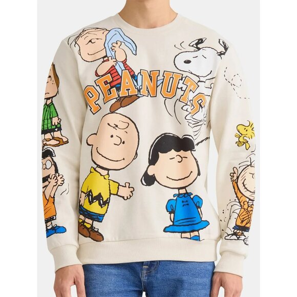 Peanuts Charlie Brown Group Characters Mens Graphic Sweatshirt XL 46-48 Snoopy - Picture 4 of 12